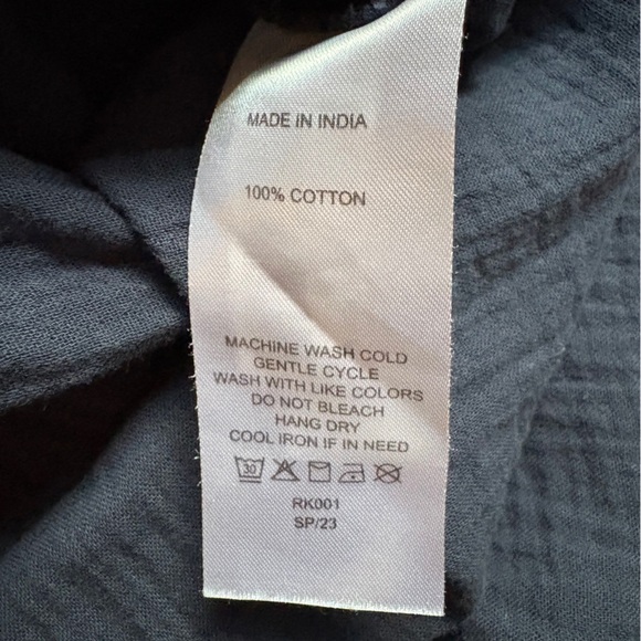 Quince 100% Organic Cotton Gauze Roll Sleeve Shirt L - Picture 7 of 12